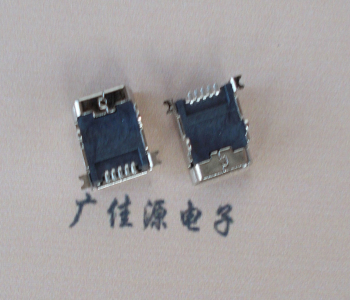 广州 MINI USB 5PF 90°SMT前插后贴电源接口