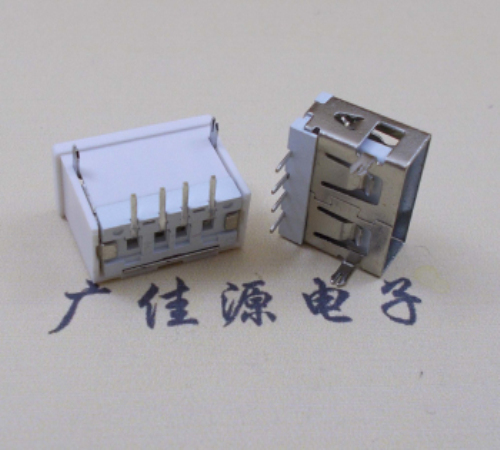 广州短体USB母座AF11.5长6.0H单直边加护套