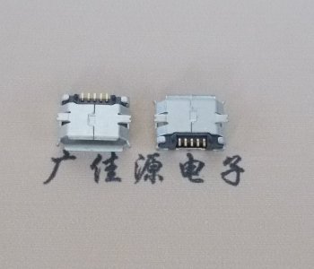 广州MICRO USB 5Pin母座 贴板封装接口 卷边镀雾锡