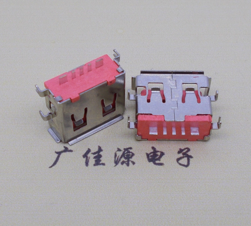 广州usb沉板1.8母座 粉红色胶芯大电流5p端子接口
