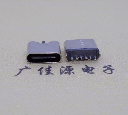 广州立式插板Type-C6p母座接口H=6.9mm