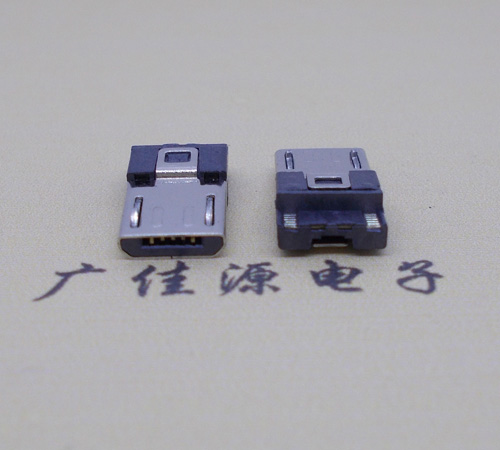 广州MICRO 5P公头 焊线 外露6.75MM单排2 3短路