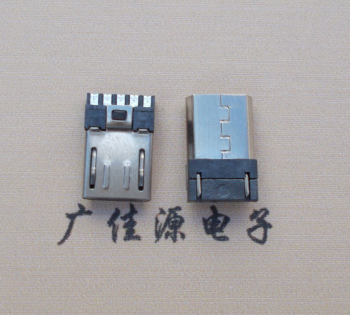 广州Micro USB 公头焊线短体10.5mm胶芯3.0前五后五