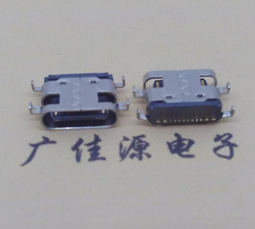 广州卧式type-c16p母座接口 沉板type-c母座连接器