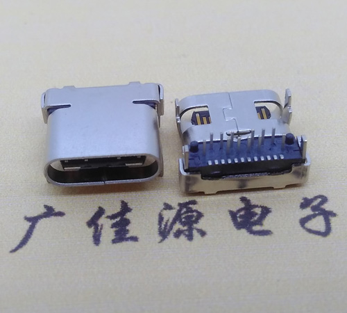 广州板上型type-c24p接口type-c母座前插后贴