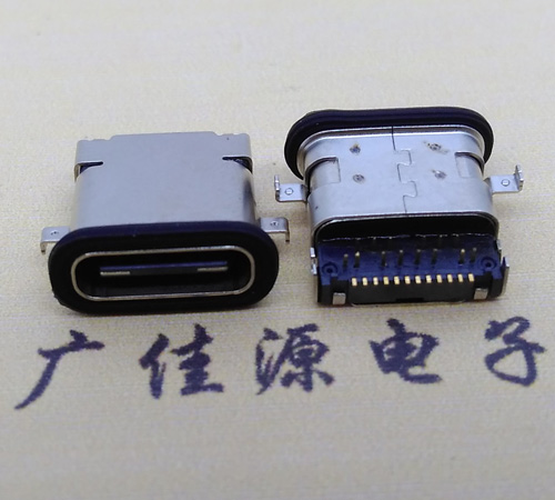 广州 卧式type-c16p母座前插后贴 type-c接口 type-c连接器