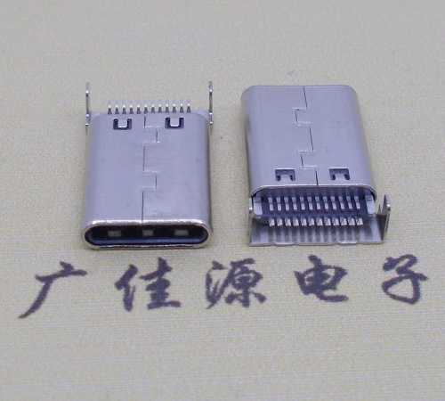 广州铆合式type-c24p公头两脚插板针脚贴板