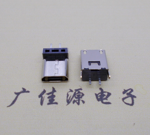 广州micro 2p直插母座无卷边180度铆合式H=9.3、10.0、10.5、11.5mm