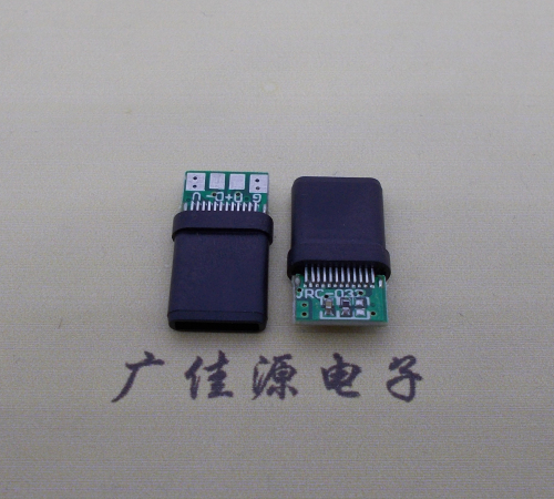 广州type c24p带板测试公头,全塑结构充电数据公座usb 3.1连接器