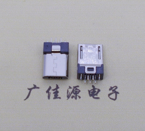 广州micro 5p短体公头夹板0.8无地脚