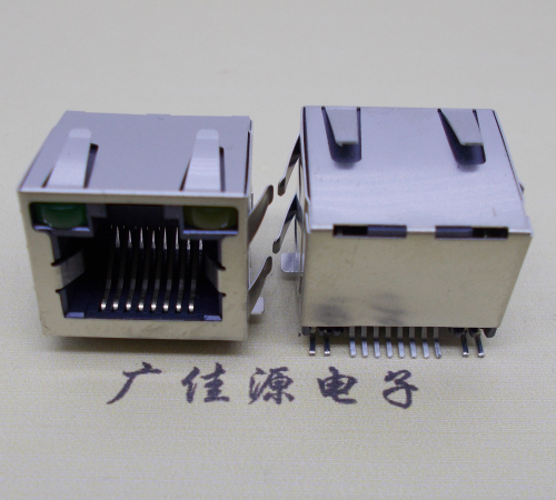 广州RJ45-15.5高度-smt带灯带弹网络接口连接器
