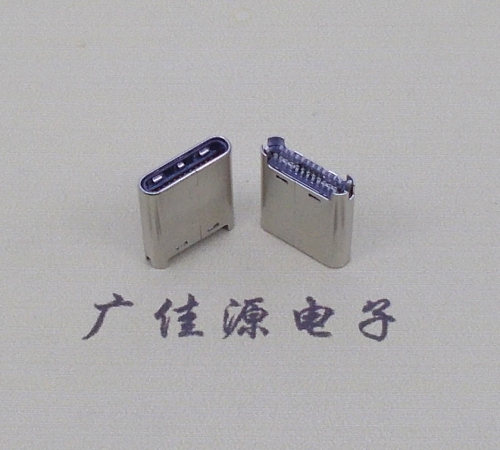 广州TYPE-C公头24P夹0.7mm厚度PCB板 外壳铆压和拉伸两种款式 可高数据传输和快速充电音频等功能