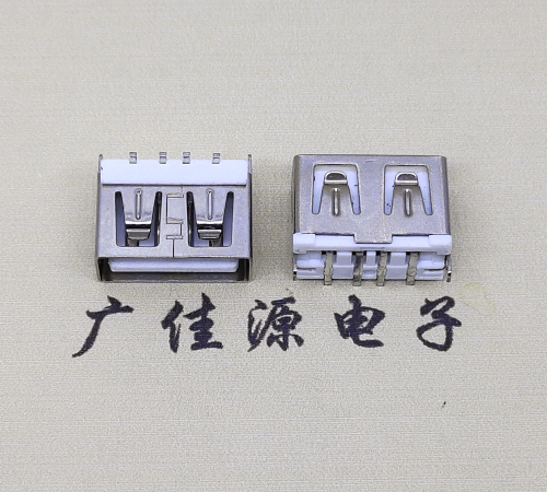 广州usbA母立贴10.0mm短体 DIP立插式连接器接口
