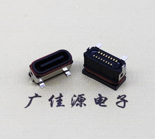 广州TYPE-C16P立贴防水母座接口.6.5/6.8设计尺寸规范
